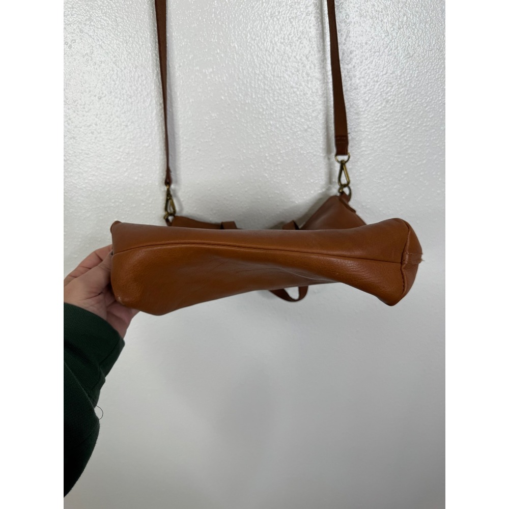 Madewell Transport Crossbody Bag English Saddle Brown Leather Monogram SEB - Picture 9 of 10